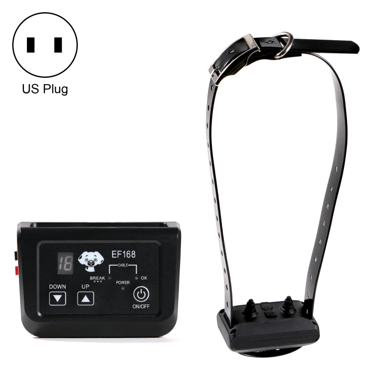 EF168 Wired Rechargeable Waterproof Pet Electronic Fence Dog Training Device, Style:1 to 1(US Plug)