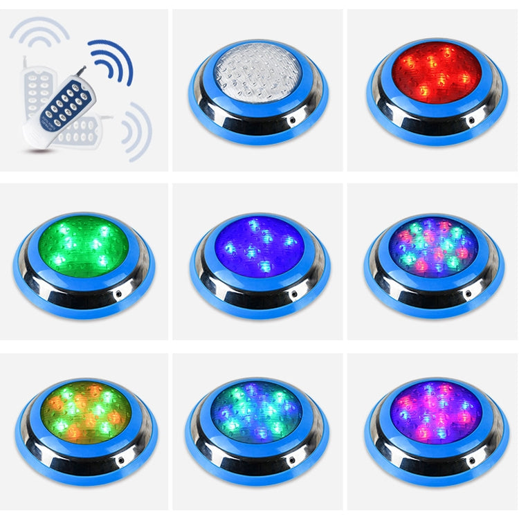 6W LED Stainless Steel Wall-mounted Pool Light Landscape Underwater Light(Colorful Light + Remote Control)