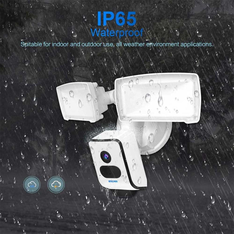 ESCAM QF612 3MP WiFi IP Camera & Floodlight, Support Night Vision / PIR Detection(US Plug)