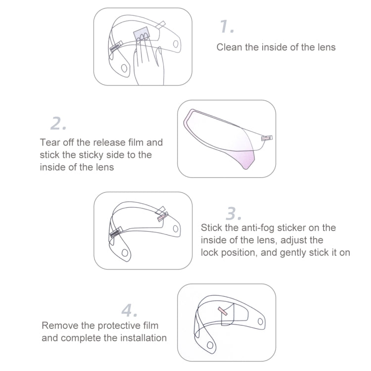 Visor Anti-fog PC Shield Helmet Lens Film(26.5 x 8.0cm)