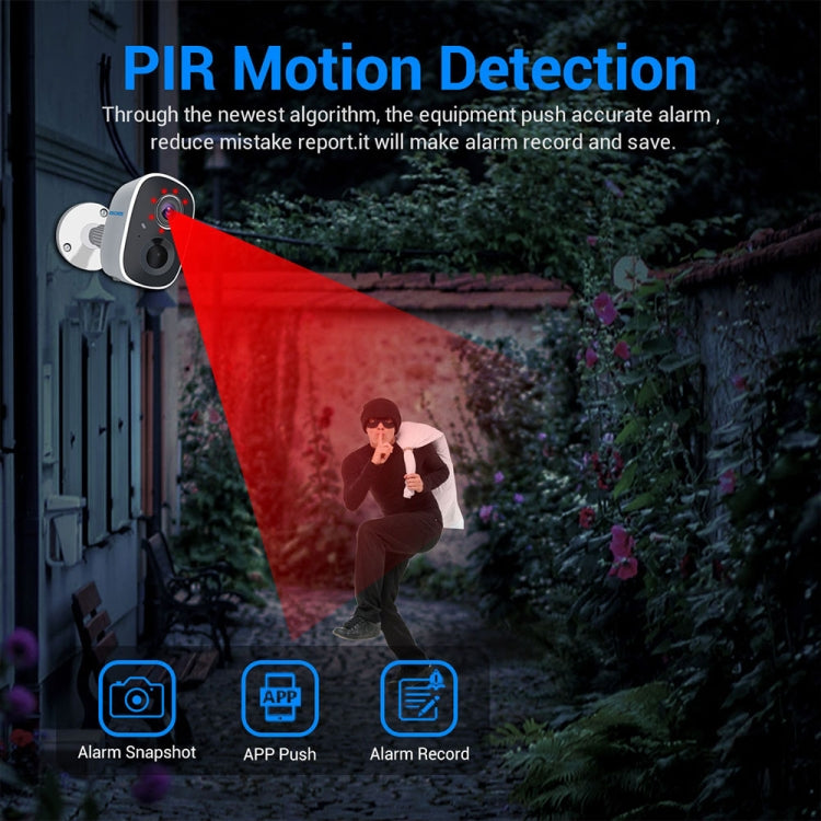 ESCAM G14 Rechargeable 1080P Full HD AI Recognition Infrared Night Vision WiFi Camera