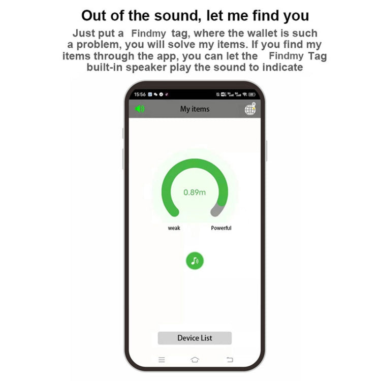 Findmy Tag Square Smart Bluetooth Anti- lost Alarm Locator Tracker(White)