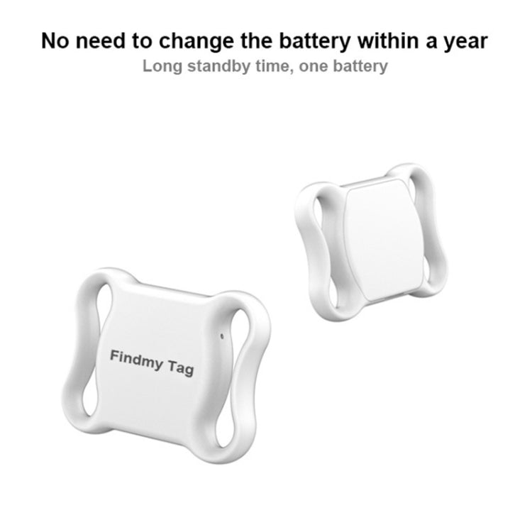 Findmy Tag Special Shape Smart Bluetooth Anti- lost Alarm Locator Tracker(White)
