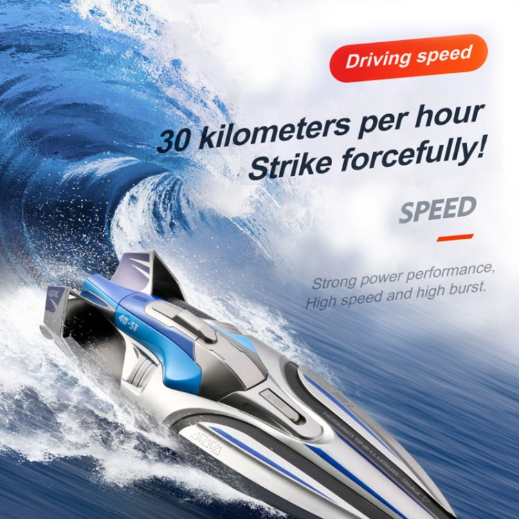 S1 2.4Ghz High-Speed Remote Control Racing Ship RC Boat(Silver)