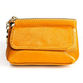 2017 Litchi Texture Genuine Leather Hand Held Small Wallet for Ladies(Yellow)