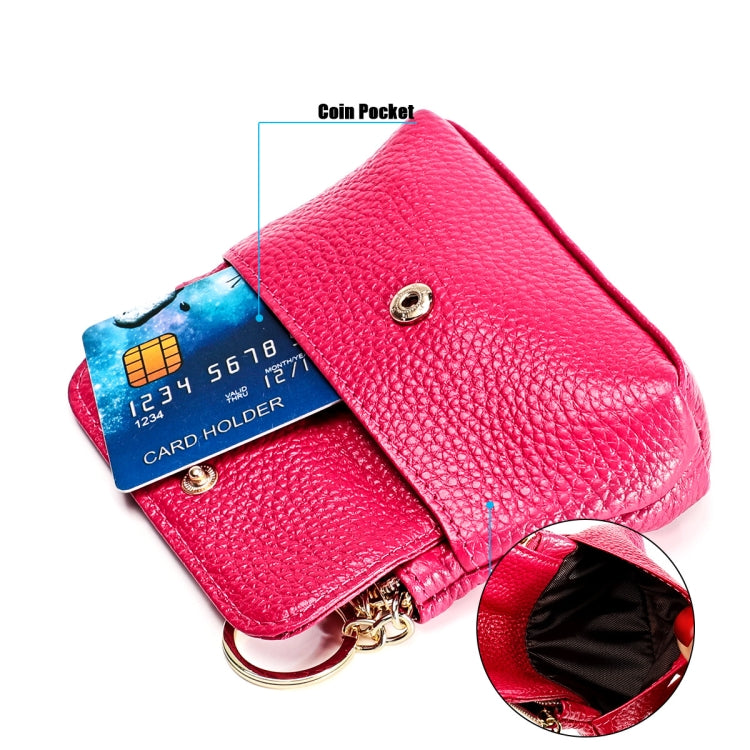 2017 Litchi Texture Genuine Leather Hand Held Small Wallet for Ladies(Yellow)