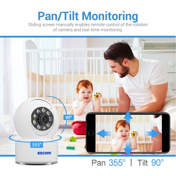 ESCAM QF005 4MP Indoor HD WiFi Pan-tilt Camera, Support Motion Detection / Two-way Audio / Night Vision(AU Plug)