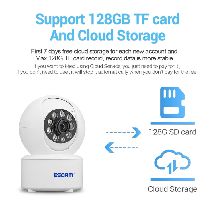 ESCAM QF005 4MP Indoor HD WiFi Pan-tilt Camera, Support Motion Detection / Two-way Audio / Night Vision(UK Plug)