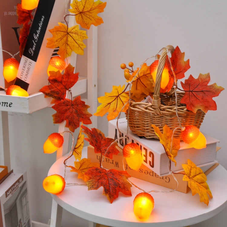 2m 10 Lights LED Decorative Light String, Style:Maple Leaf + Acorn