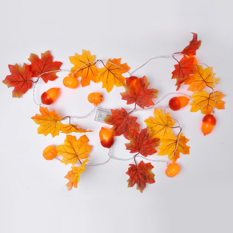 2m 10 Lights LED Decorative Light String, Style:Maple Leaf Pumpkin + Acorn
