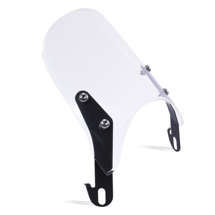 XRL-456120 Motorcycle 5-7 inch Headlight Retro Windshield(Transparent)