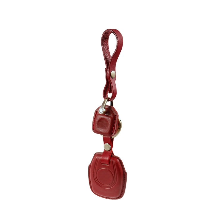 HP-A009 Motorcycle Cowhide Leather Induction Key Protective Cover for Harley Sportster S(Red)