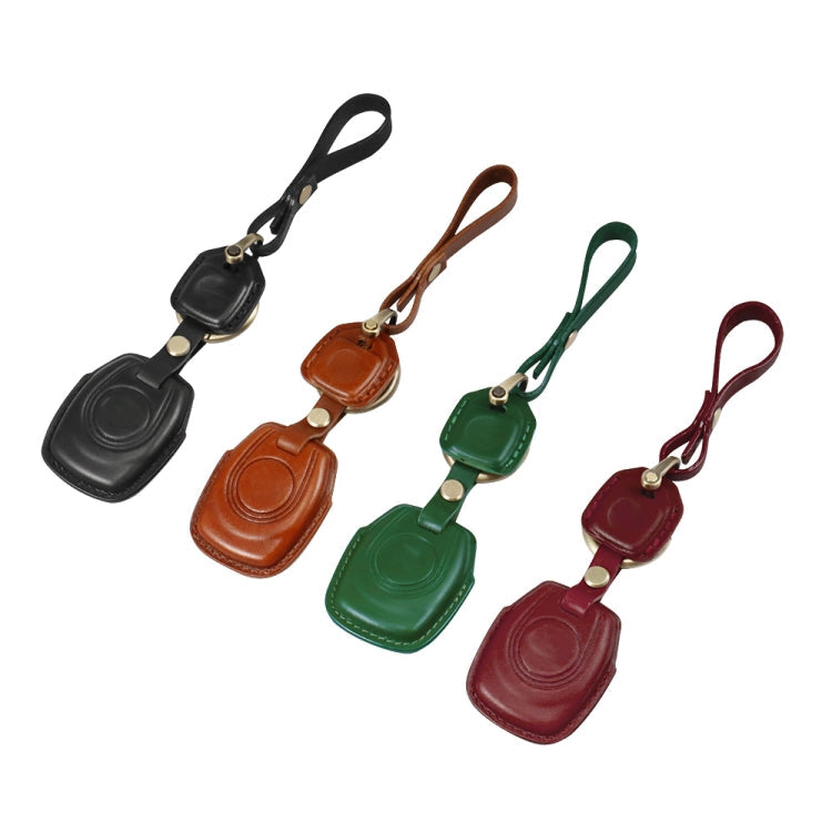 HP-A009 Motorcycle Cowhide Leather Induction Key Protective Cover for Harley Sportster S(Brown)