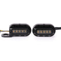 HP-Z058 Motorcycle Modified Rearview Mirror LED Turn Signal Light for Harley Sportsters XL 883 / 1200(Electroplating Black)