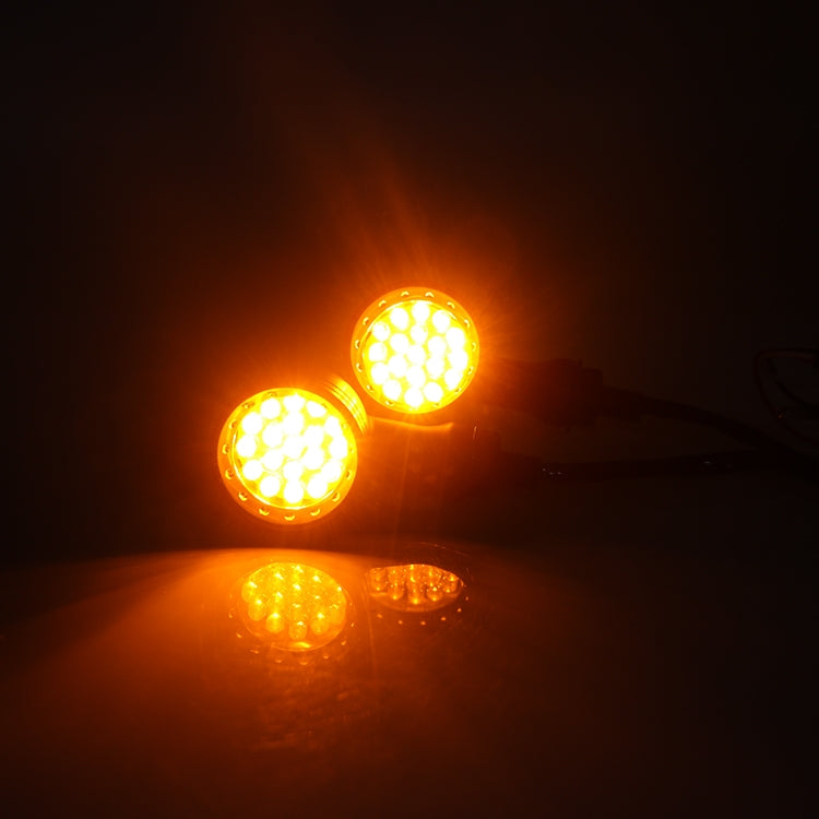 Z006 1 Pair 12V Modified Universal Motorcycle LED Turn Signal(Black)
