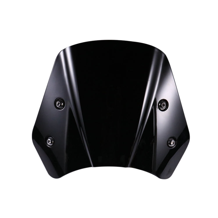 HP-DF016-B Motorcycle Front Windshield for Benelli Leoncino Trail 250(Black)