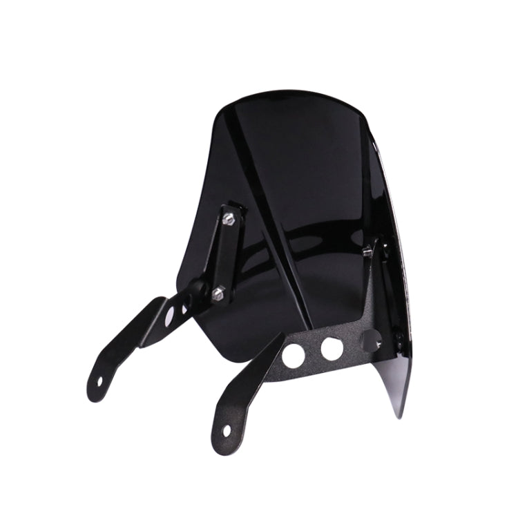 HP-DF016-B Motorcycle Front Windshield for Benelli Leoncino Trail 250(Black)