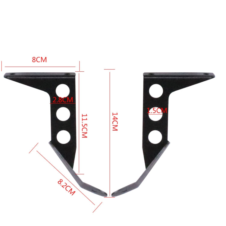HP-DF016-B Motorcycle Front Windshield for Benelli Leoncino Trail 250(Black)