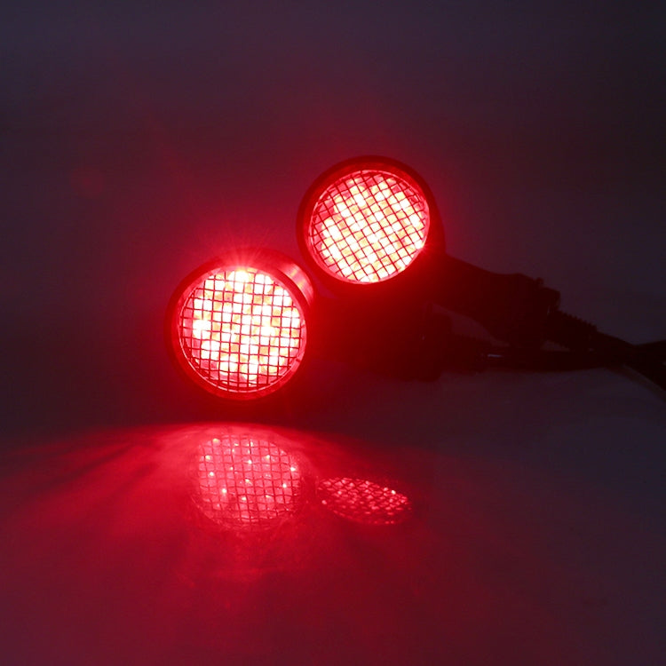 Z008 1 Pair 12V Modified Universal Motorcycle LED Turn Signal, Light Color:Red Light(Electroplating)