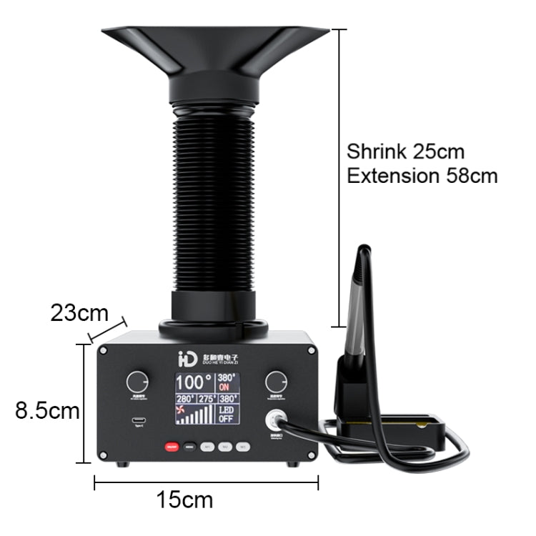 TBK D201 Constant Temperature Soldering Iron Welder Station With Smoke Filter(US Plug)