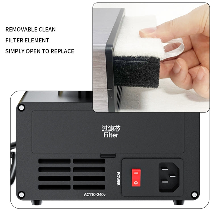 TBK D201 Constant Temperature Soldering Iron Welder Station With Smoke Filter(UK Plug)