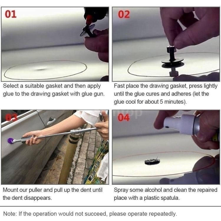D3 94 in 1 Car Paintless Dent Dings Repair Lifter Tools Kit, Plug Type:Cigarette Lighter Plug