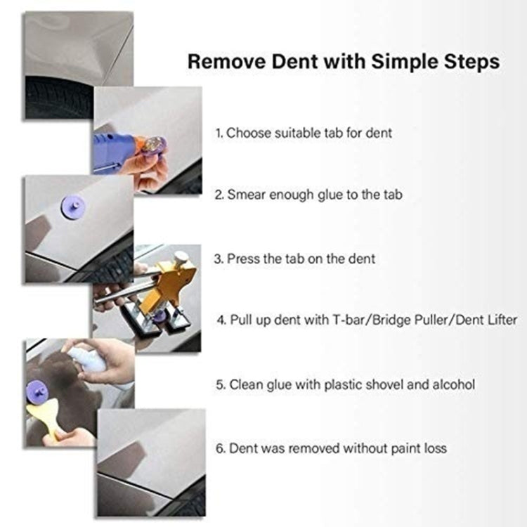 D3 96 in 1 Car Paintless Dent Dings Repair Lifter Tools Kit, Plug Type:EU Plug
