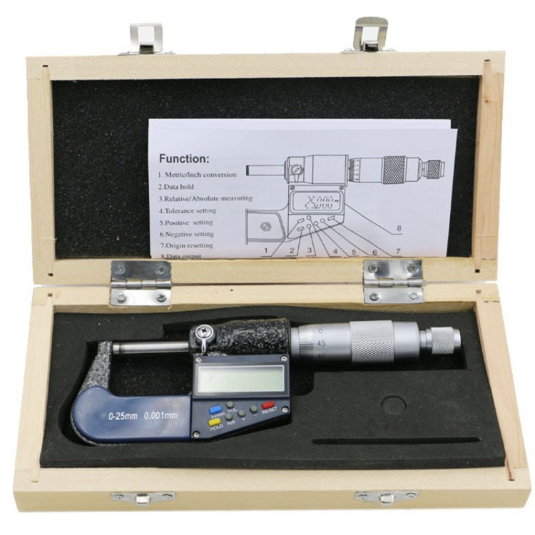 25-50mm Electronic Digital Micrometer (resolution 0.001mm)