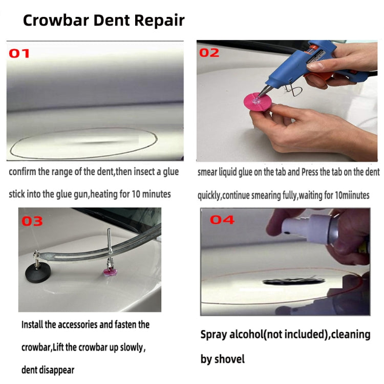 N11 51 in 1 Car Paintless Dent Removal Fender Damage Repair Puller Lifter, Plug Type:US Plug