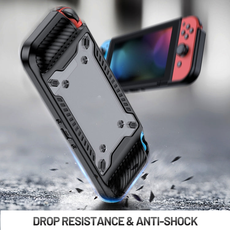 Game Handle Gamepad TPU+PC Protective Case for Switch OLED(Black)
