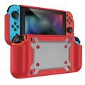 Game Handle Gamepad TPU+PC Protective Case for Switch OLED(Red)