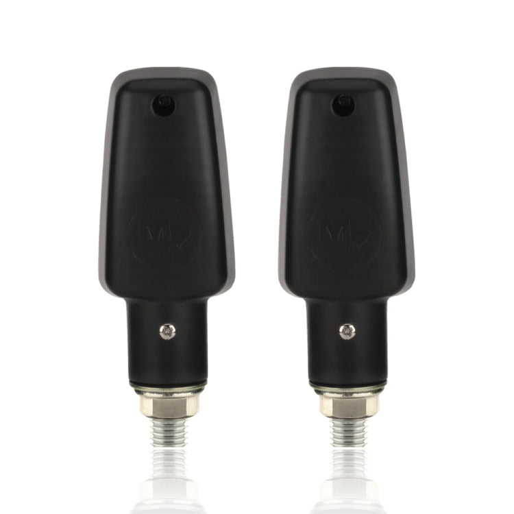 2 PCS PE-ZS102 Motorcycle Retro Style Turn Signal Light(Black + Yellow Light Shell)