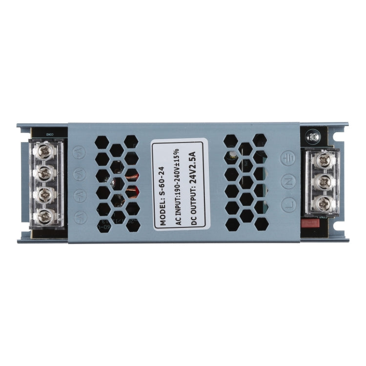 S-60-24 DC24V 2.5A 60W LED Power Supply Transformer AC170-240V