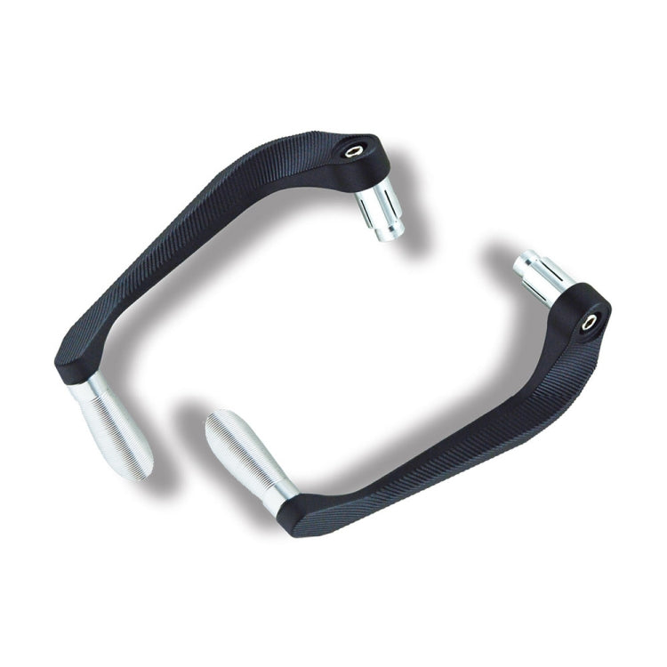 2 PCS Motorcycle Modification Accessories Striped Horn Shape Gear Brake Clutch Handbrake(Silver)