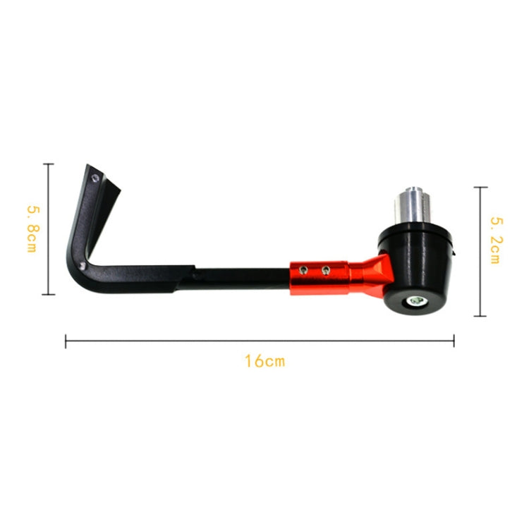 2 PCS Universal 22mm Shockproof Protection Rod CNC Horn Shape Handbrake Motorcycle Modification Accessories(Red)