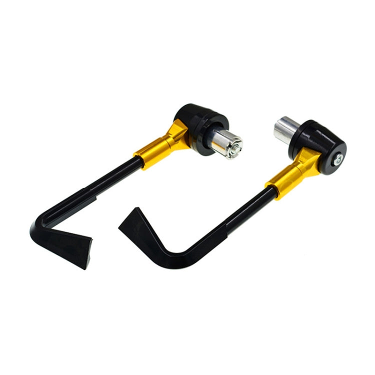 2 PCS Universal 22mm Shockproof Protection Rod CNC Horn Shape Handbrake Motorcycle Modification Accessories(Gold)