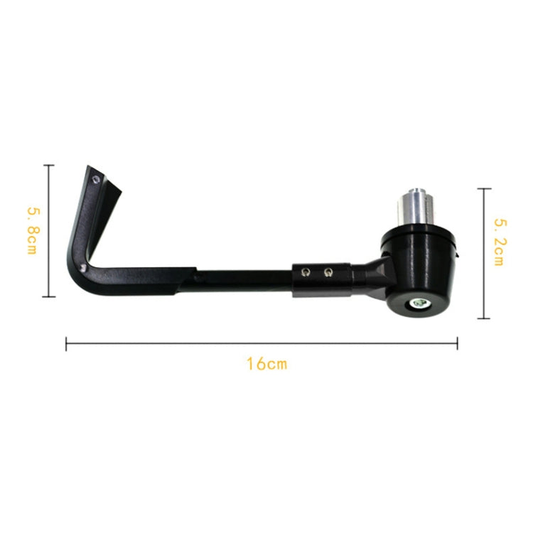 2 PCS Universal 22mm Shockproof Protection Rod CNC Horn Shape Handbrake Motorcycle Modification Accessories(Black)