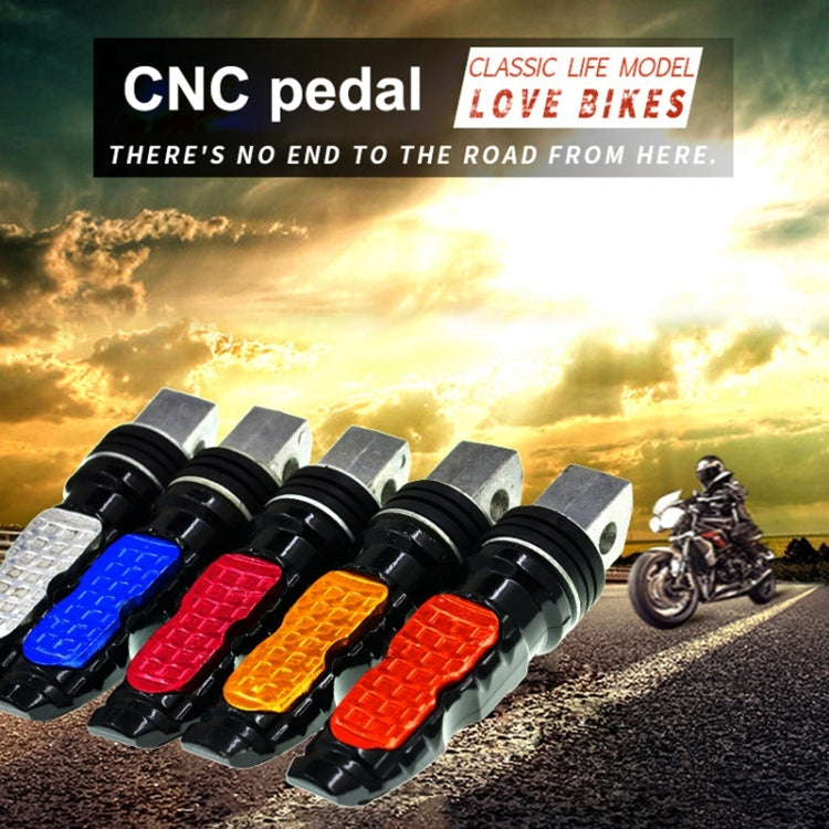 Universal Motor Bike Footpegs Foot Rests Rear Pedals Set Motorcycle Modification Accessories(Red)