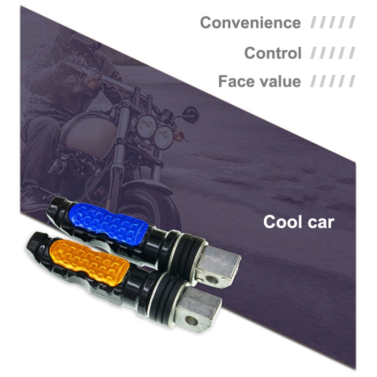 Universal Motor Bike Footpegs Foot Rests Rear Pedals Set Motorcycle Modification Accessories(Blue)