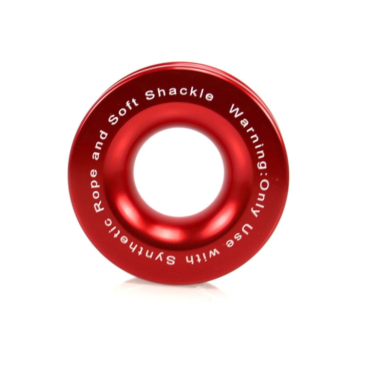 Truck Winch Snatch Recovery Ring for Soft Shackle ATV UTV Rcovery 41000 lb(Red)