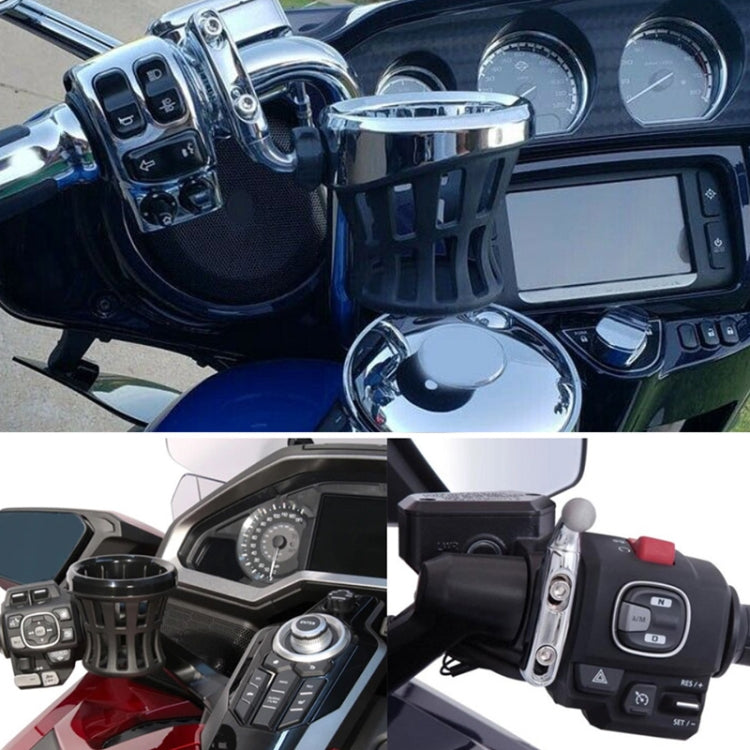 Motorcycle Drinking Holder Cup for Honda GL1800(Silver)
