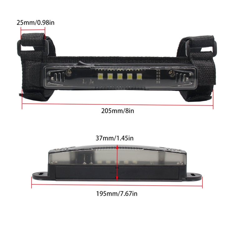 Motorcycle LED Guard Bar Light for UTV ATV Polaris RZR Golf Cart(Transparent)