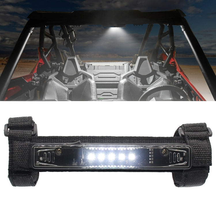 Motorcycle LED Guard Bar Light for UTV ATV Polaris RZR Golf Cart(Transparent)