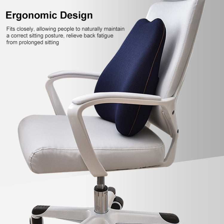 Office Memory Foam Cushion Lumbar Support Cushion(Brown)