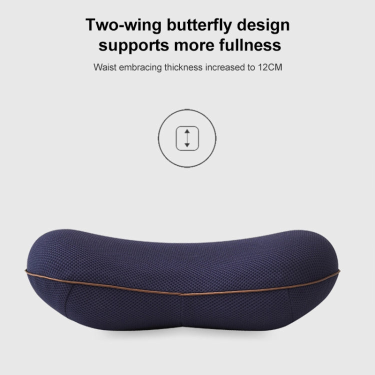 Office Memory Foam Cushion Lumbar Support Cushion(Navy Blue)