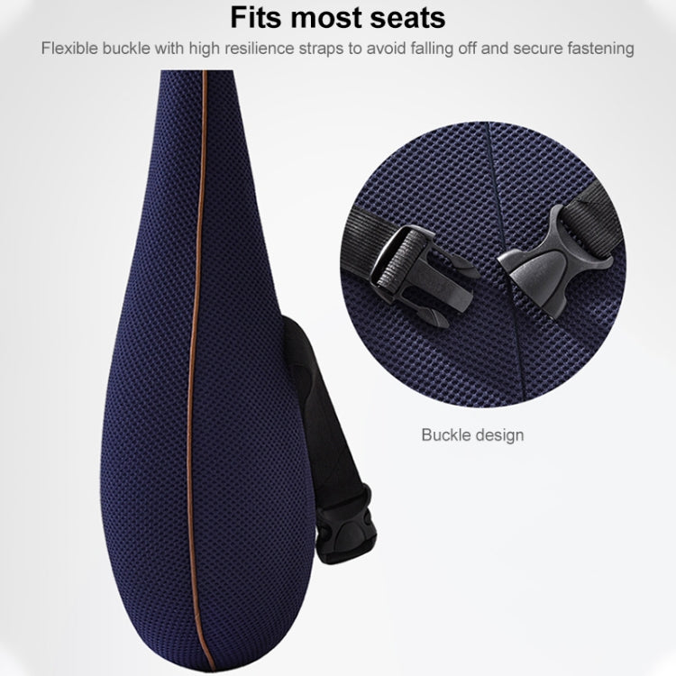 Office Memory Foam Cushion Lumbar Support Cushion(Navy Blue)