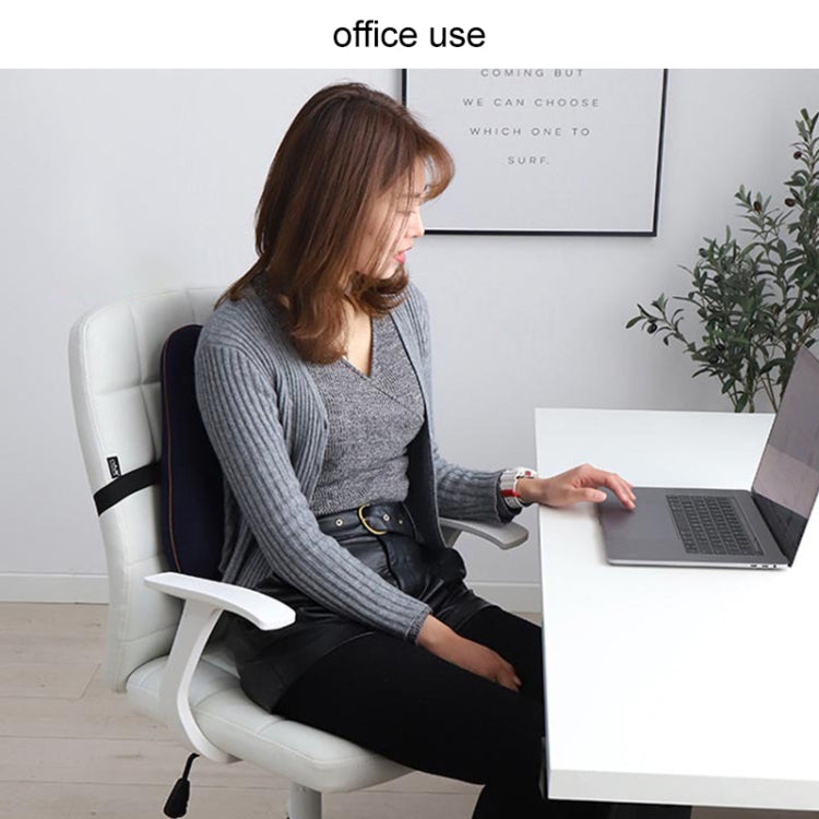 Office Memory Foam Cushion Lumbar Support Cushion(Black)