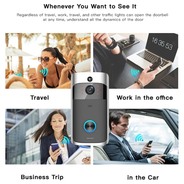 M3 720P Smart WIFI Ultra Low Power Video Visual Doorbell With Ding Dong Version(EU Plug)