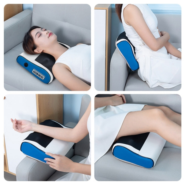 Multifunctional Hot Compress Neck Massager Car Cervical Spine Massage Pillow(Red Six Keys)