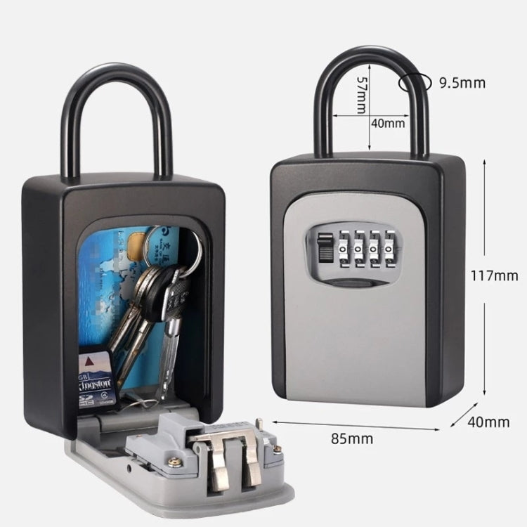 KS6500 Installation-free Hanging Decoration Key Password Box(Black)